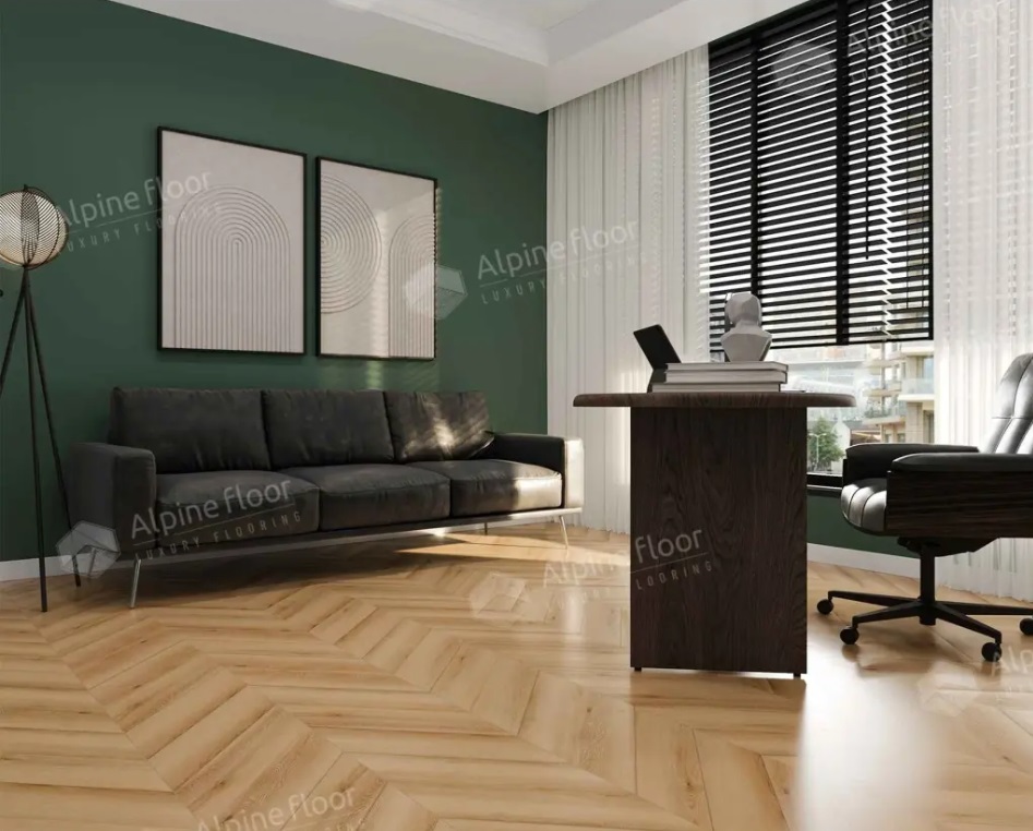 SPC ламинат Alpine Floor Chevron Alpine ECO 18-19 Дуб Самерсет Chevron
